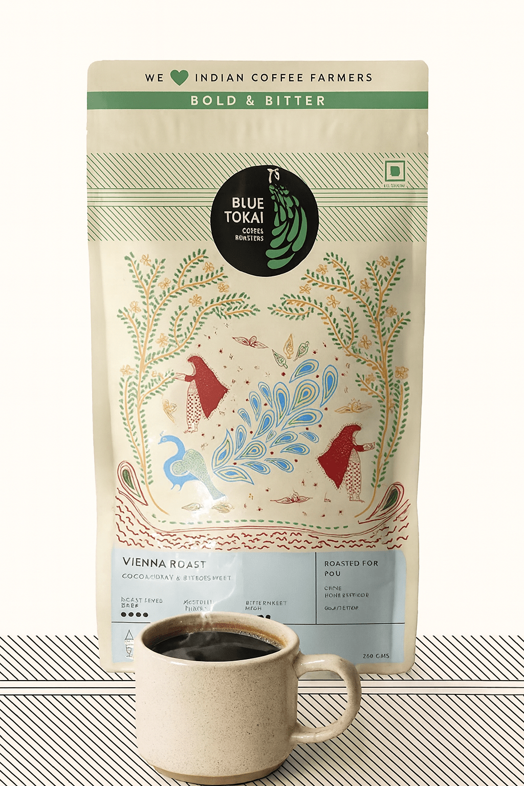 Blue Tokai Coffee Roasters Vienna Roast - Dark Roast | Home Espresso Grind 250G Pouch