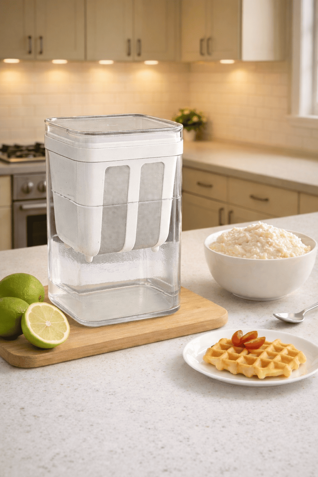2 in 1 Greek Yogurt & Hung Curd Maker/Fine Mesh Strainer with Lid